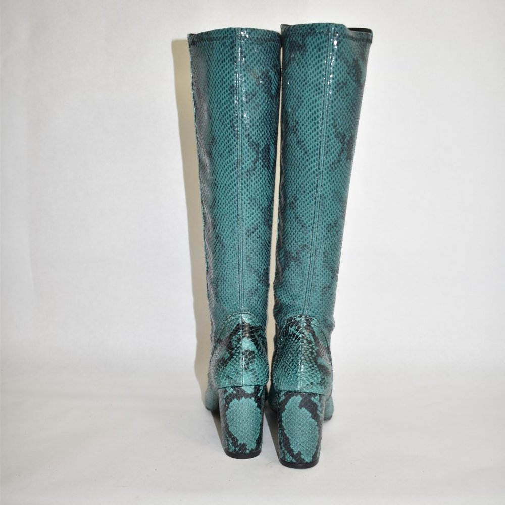 $850 Stuart Weitzman Livia 80 Emerald Python Prin… - image 5